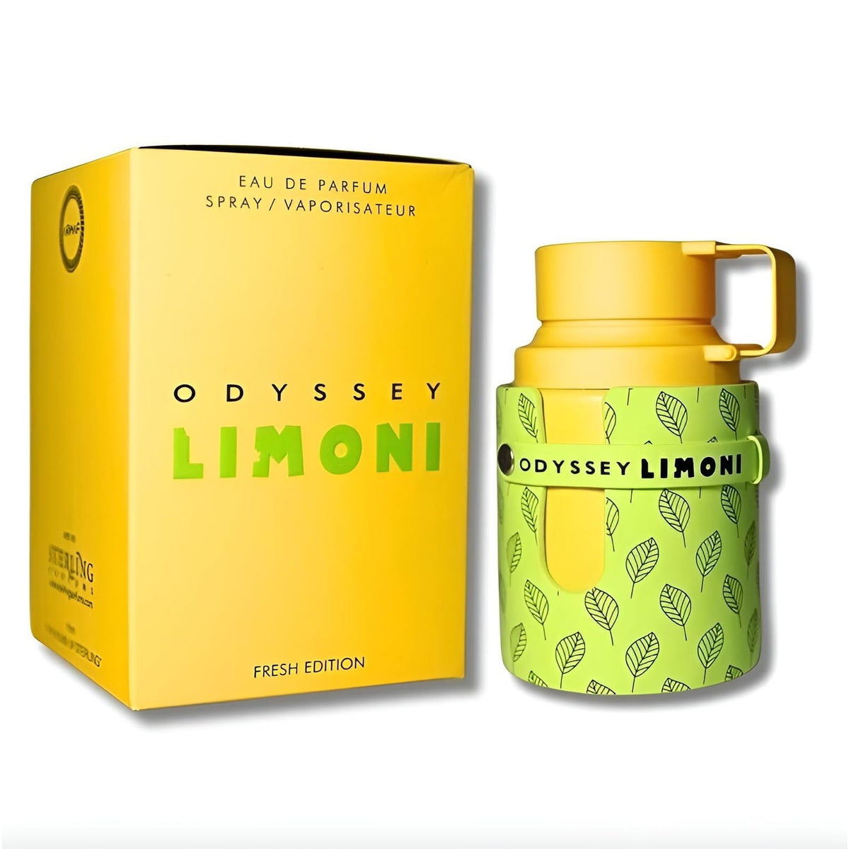 Armaf Odyssey Limoni Fresh for Unisex Eau De Parfum Spray, 3.4 Ounce