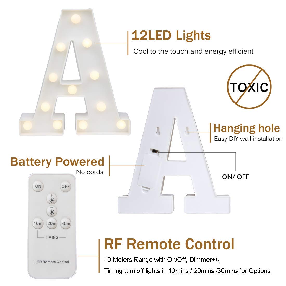 Buy now Marquee Light Up Letter for Wall Decor Led Letter Light Alphabet Light Up Letters Light with Remote, Wall Decor Night Lights for Bedroom Wedding Party Birthday Christmas Decoration （ A） at indiglob india