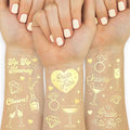 xo, Fetti 54 Gold Bachelorette Temporary Tattoos | Bride Tribe Party Gift