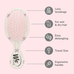 Wet Brush Hello Disney Minnie Mouse - Detangling Travel Hair Brush - Ultra-Soft IntelliFlex Bristles Glide Through Tangles with Ease - Mini Hair Brush - Pain-Free - All Hair Types, Limited Edition