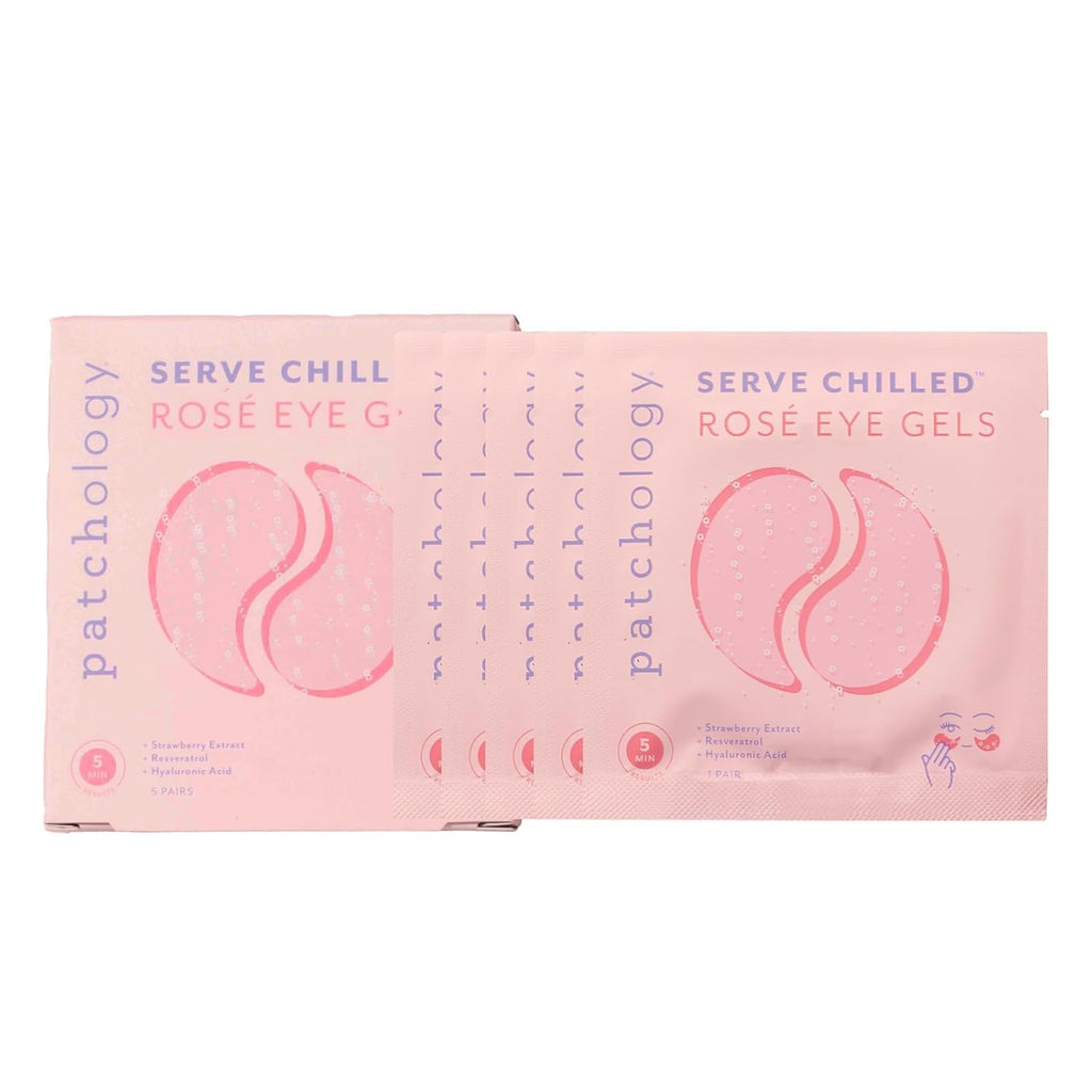 Buy now Patchology Serve Chilled RosÃ© Hydrating Under Eye Patches â€“ Hyaluronic Acid & Antioxidant-Infused Eye Masks to Reduce Dark Circles, Puffiness & Fine Lines - Ideal Skincare Essentials (5 Pairs) at indiglob india