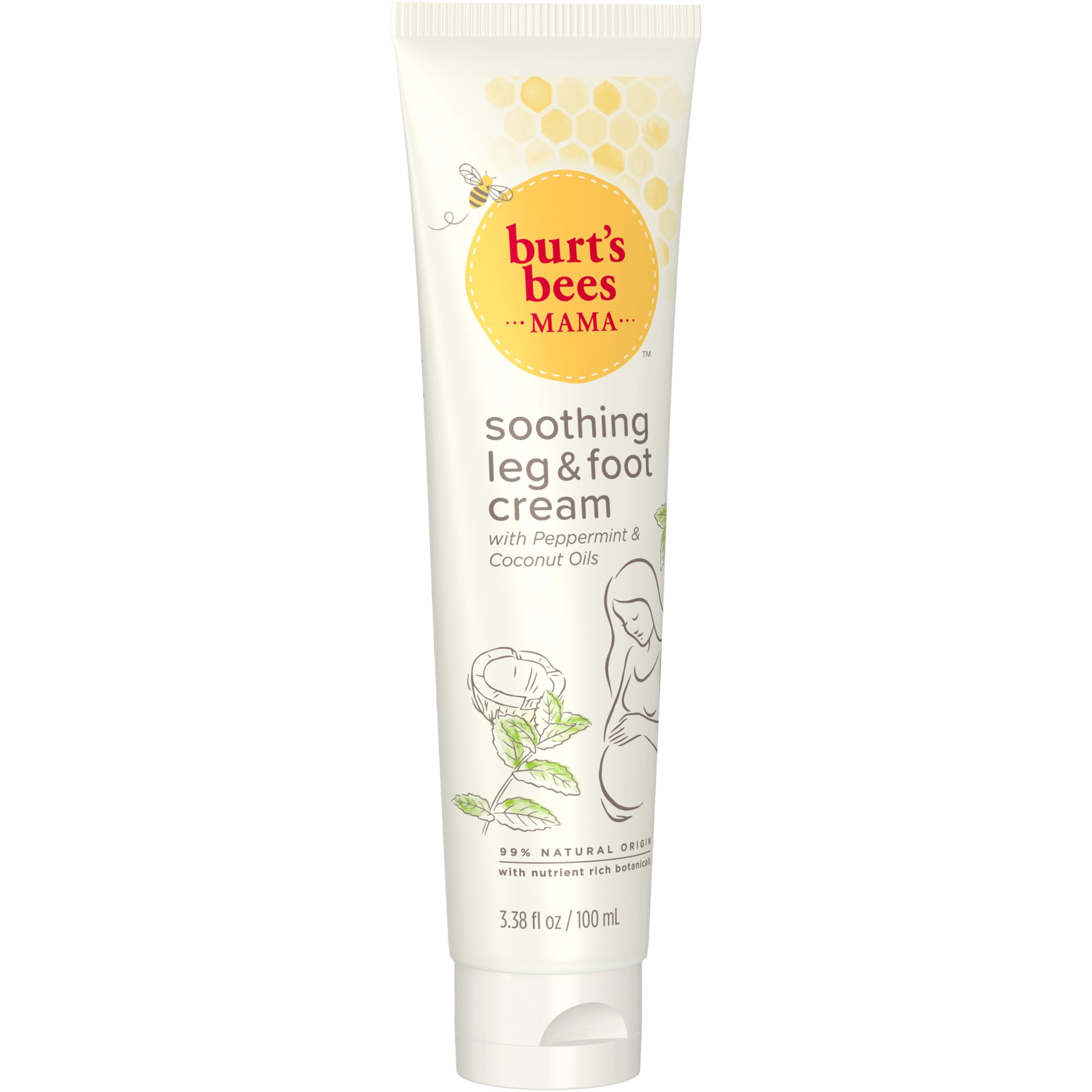 Buy now Burt's Bees Mama Bee Leg and Foot Cream, Soothing Formula with Peppermint and Coconut Oil, Fragrance Free, 99% Natural Origin, 3.38oz at indiglob india