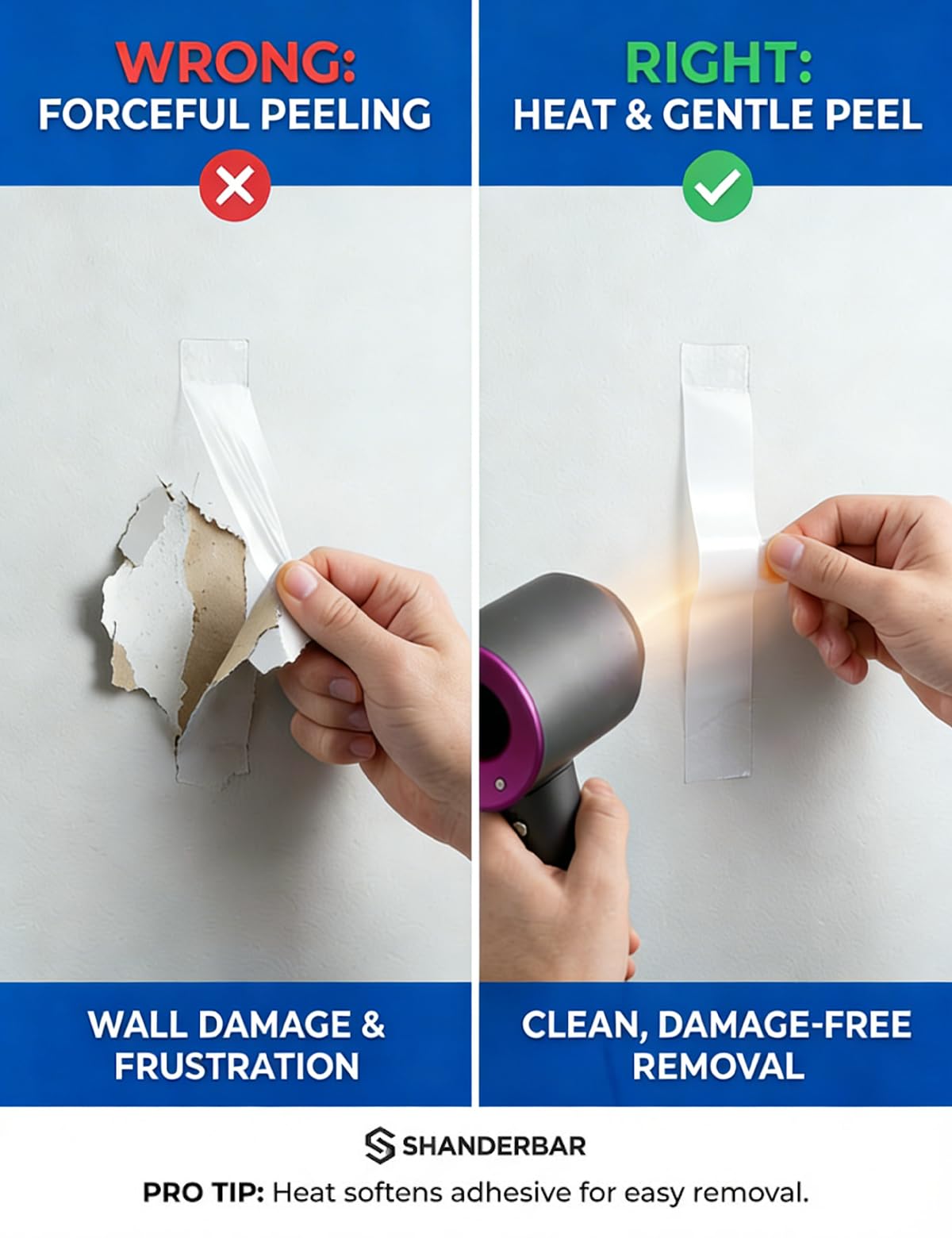Nano Tape Double Sided Heavy Duty - 9.8FT No Residue, Washable, Traceless