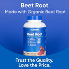 Nutricost Beet Root 2400mg, 180 Capsules, CCOF Certified Made with Organic | Superfood, 60 Servings