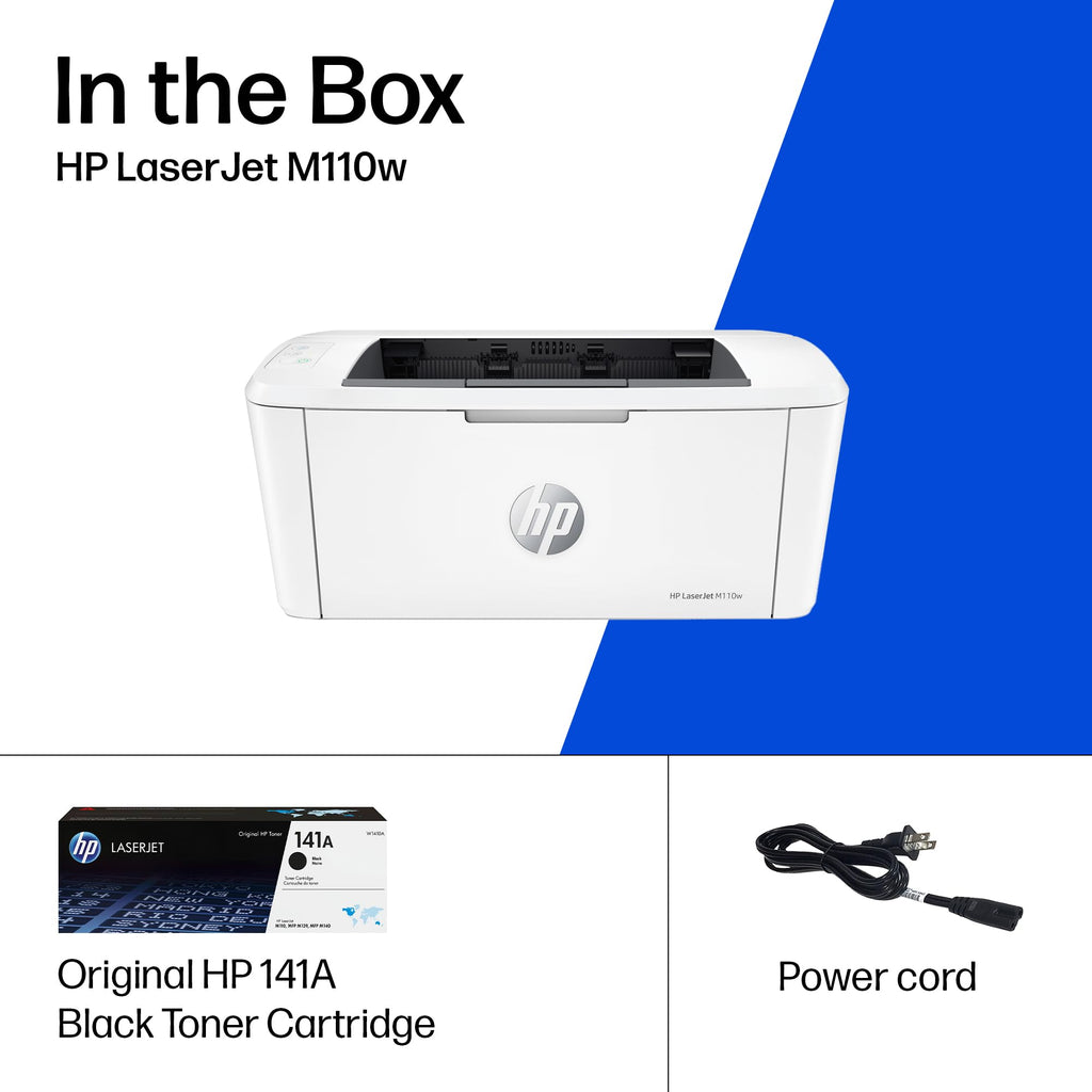 HP LaserJet M110w Wireless Black & White Printer, Print, Fast speeds, Easy Setup, Mobile Printing, Best-for-Small Teams