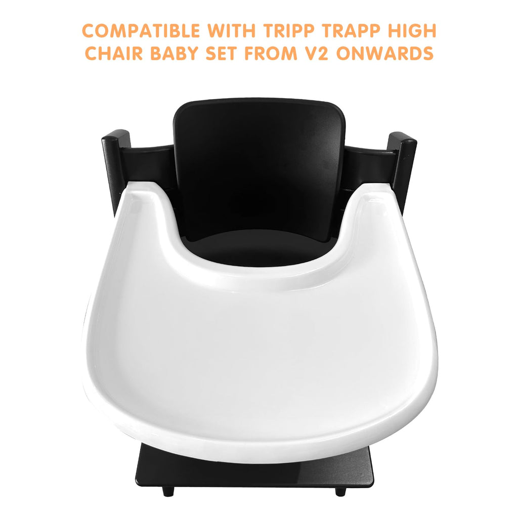 High Chair Tray Compatible with Stokke Tripp Trapp High Chair, Food Contact Grade Replacement Tray with Powerful Suction Surface Compatible with Tripp Trapp Tray