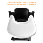 High Chair Tray Compatible with Stokke Tripp Trapp High Chair, Food Contact Grade Replacement Tray with Powerful Suction Surface Compatible with Tripp Trapp Tray