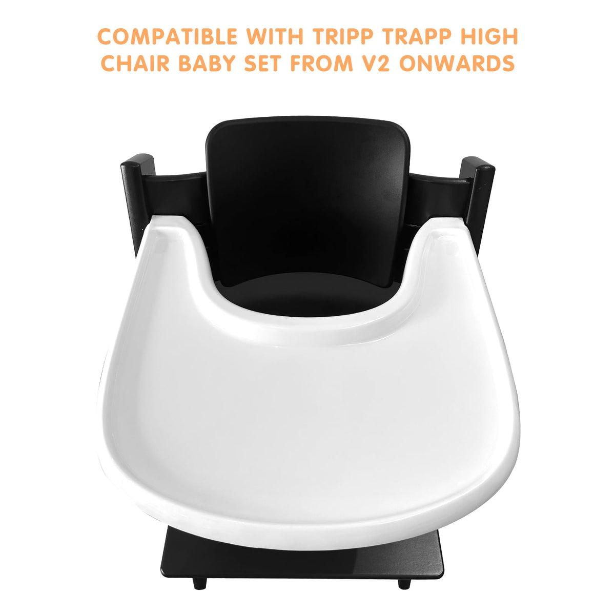 High Chair Tray Compatible with Stokke Tripp Trapp High Chair, Food Contact Grade Replacement Tray with Powerful Suction Surface Compatible with Tripp Trapp Tray