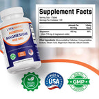 Vitamatic Extra Stregth Magnesium Oxide 400 mg 120 Vegetarian Tablets - Supports Muscle, Nerve, and Heart Health* - Made in the USA - Non-GMO & Gluten Free