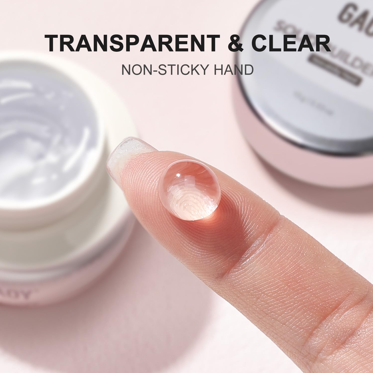 GAOY Clear 3D Sculpting Gel for Nail Art, 15g Solid Builder Gel | Non-Sticky Hard for Carving Molding and Building