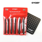 OWDEN Professional 6Pcs Leather Hollow Punch Set, 1.0-5.0mm,Slim Style.