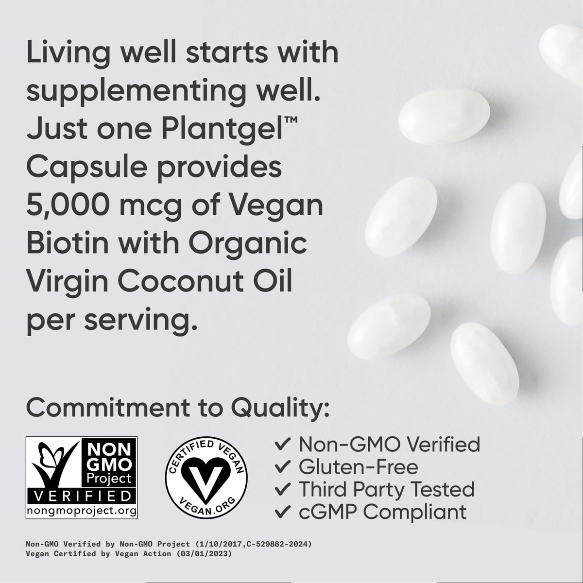 Buy now Sports ResearchÂ® Biotin 5,000mcg with Organic Coconut Oil - Biotin (Vitamin B7) for Healthy Skin and Hair Support* - for Women and Men - Vegan, Non-GMO, Gluten & Soy-Free - 120 Veggie Softgels at indiglob india