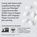 Buy now Sports Research® Biotin 5,000mcg with Organic Coconut Oil - Biotin (Vitamin B7) for Healthy Skin and Hair Support* - for Women and Men - Vegan, Non-GMO, Gluten & Soy-Free - 120 Veggie Softgels at indiglob india