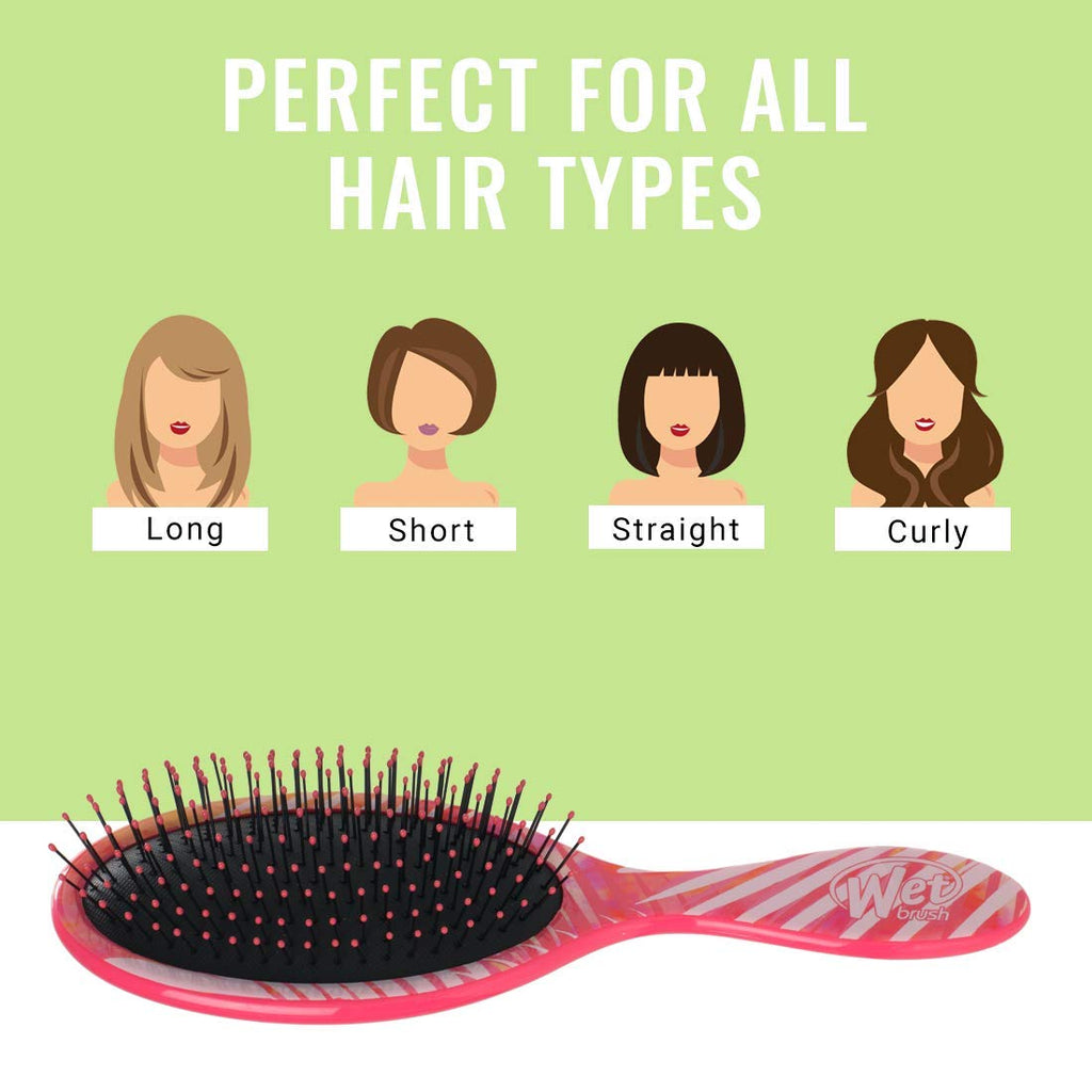 Buy now Wet Brush Original Detangler Hair Brush, Bamboo (Liquid Tropics) - Detangler Brush with Soft & Flexible Bristles - Detangling Brush for Curly Hair - Tangle-Free Brush for Straight, Thick, & Wavy Hair at indiglob india