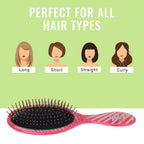 Buy now Wet Brush Original Detangler Hair Brush, Bamboo (Liquid Tropics) - Detangler Brush with Soft & Flexible Bristles - Detangling Brush for Curly Hair - Tangle-Free Brush for Straight, Thick, & Wavy Hair at indiglob india
