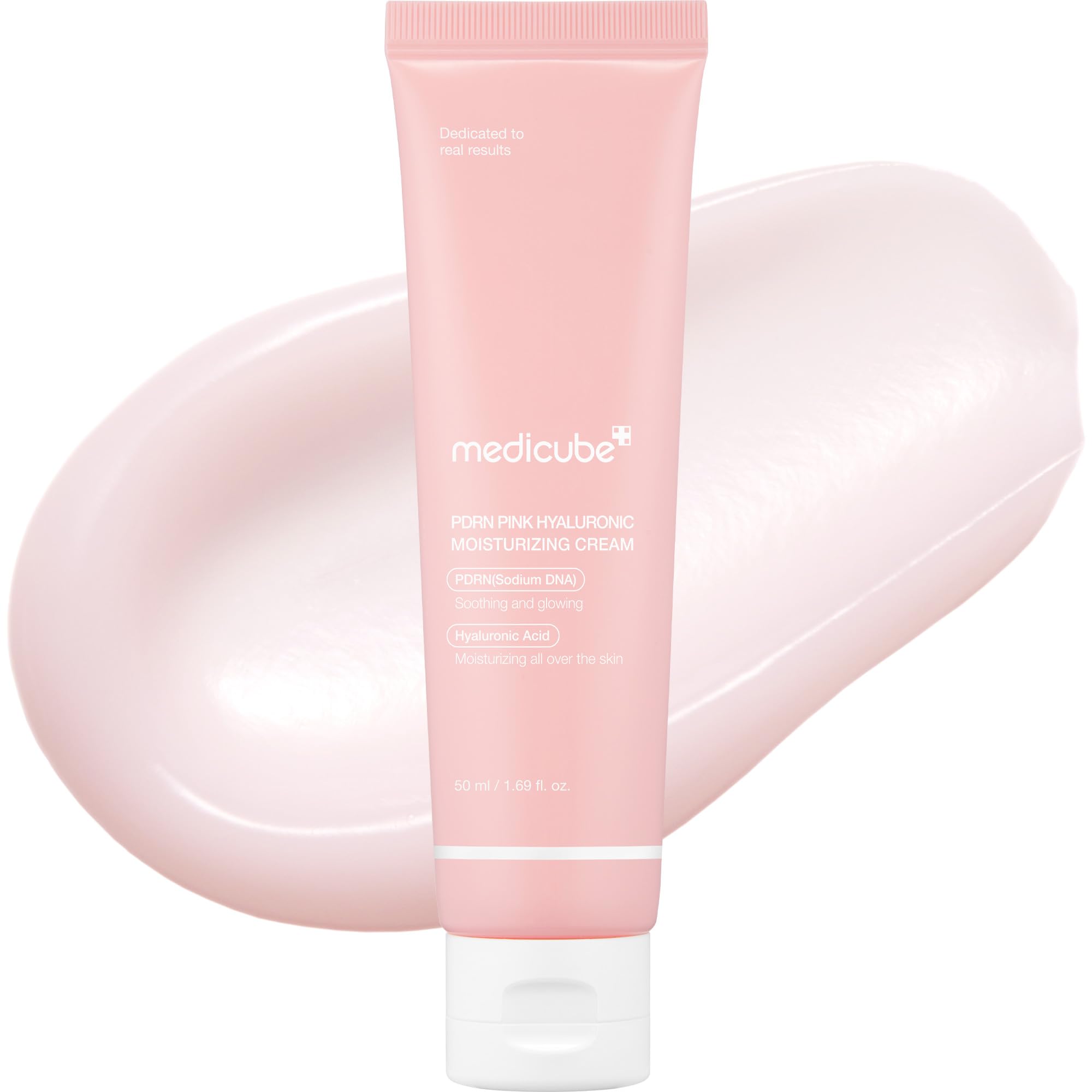 medicube Salmon DNA PDRN Pink Hyaluronic Moisturizing Cream | Blemish Relief, Hydration & Elasticity Care - For the Look of Uneven Skin Tone & Pores, Korean Skincare, 1.69 fl. oz.