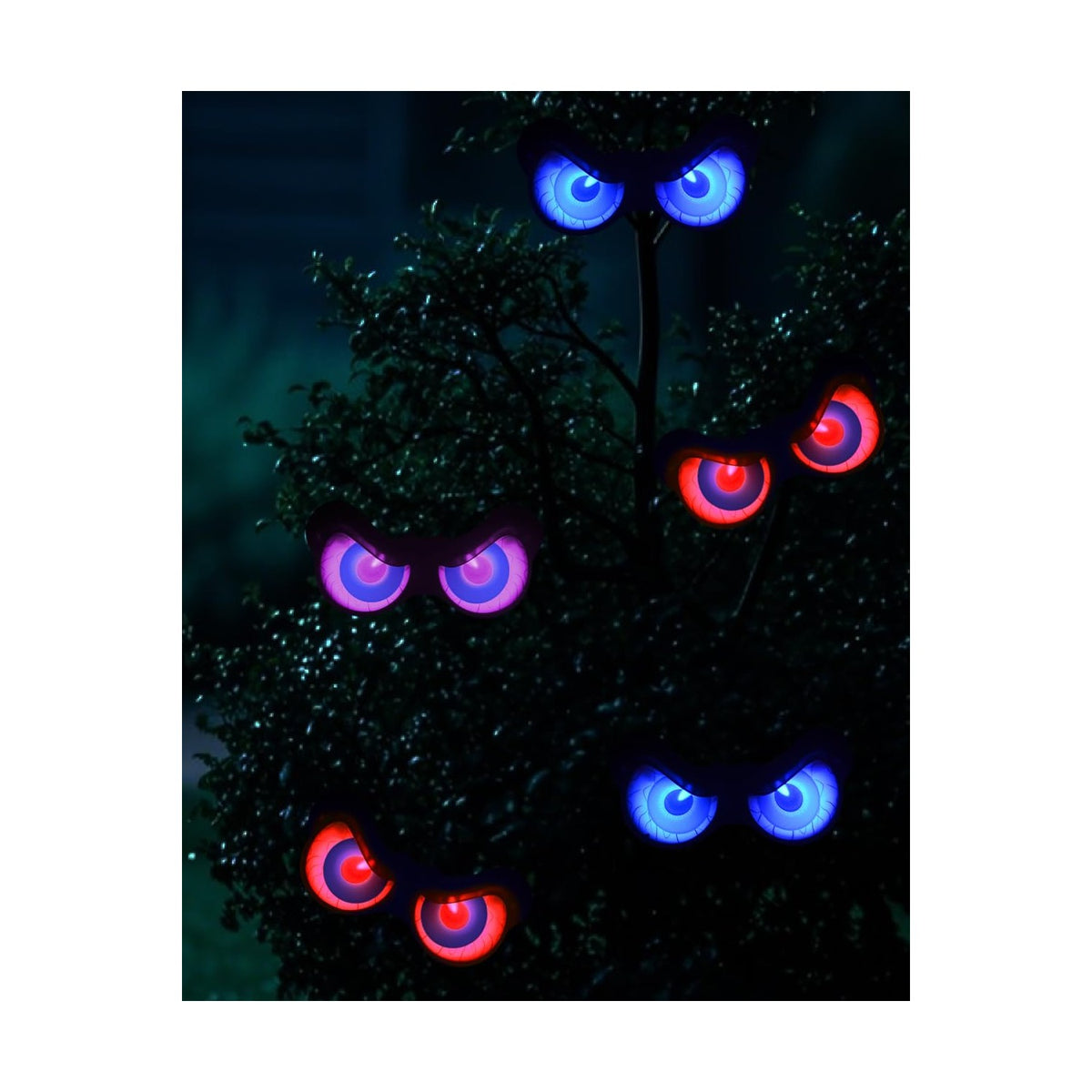 Halloween Decorations, 5 Pack Glowing & Flashing LED Eye Lights for Indoor/Outdoor Use, Bush, Yard, Window, Party