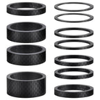 11PCS Bike Carbon Fiber Headset Spacers, Matte Finish, Fits 1-1/8 Inch Stem for MTB, Road Bicycle Handlebar Stems, (15/10/5/3/2/1mm) 6 Sizes