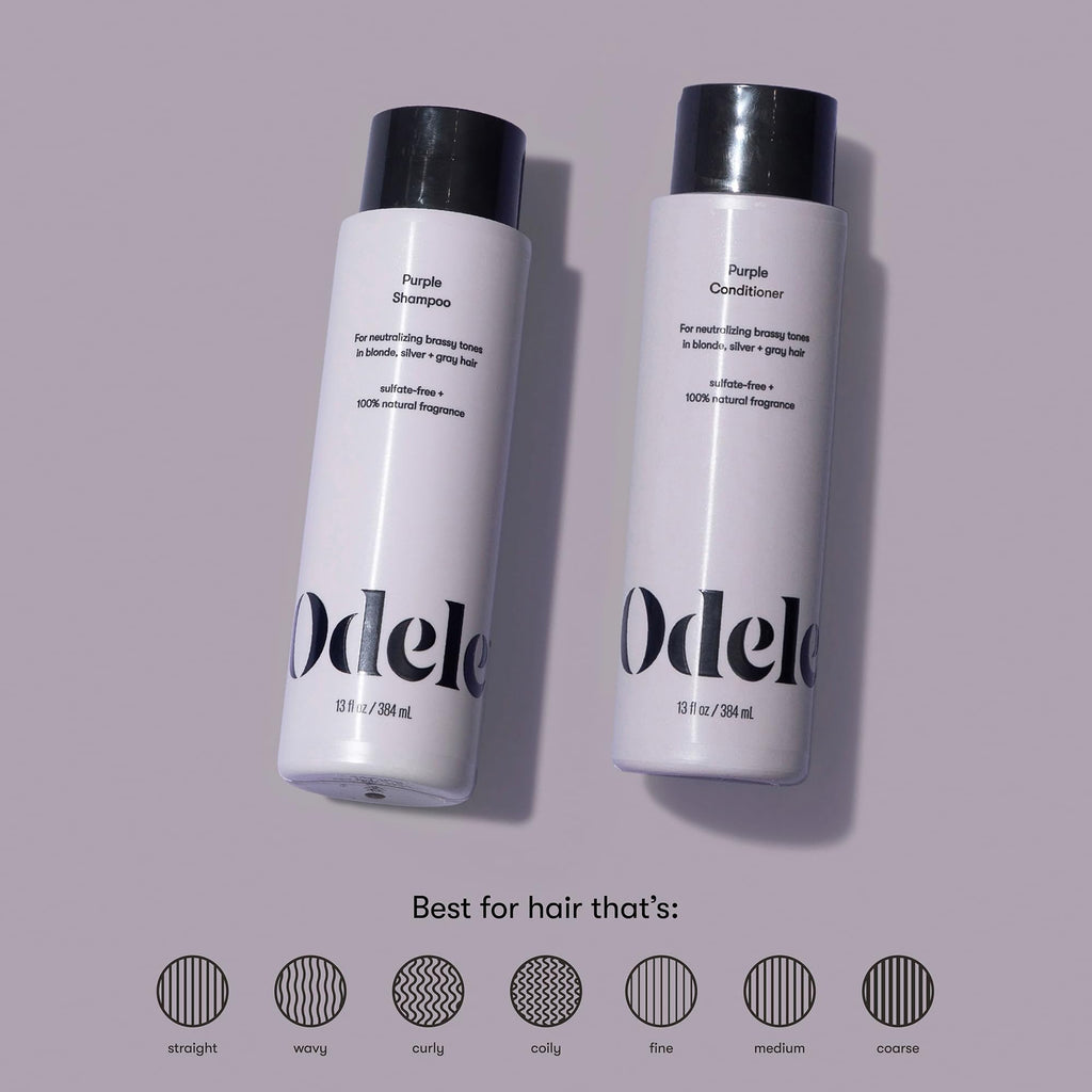 Odele Sulfate-Free Purple Shampoo & Conditioner Set, 13 fl oz Each