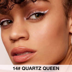 Authentic Kaely 2Pcs Gel Eyeliner Pencil on a model, featuring a stunning eye makeup look in shade 14# Quartz Queen.