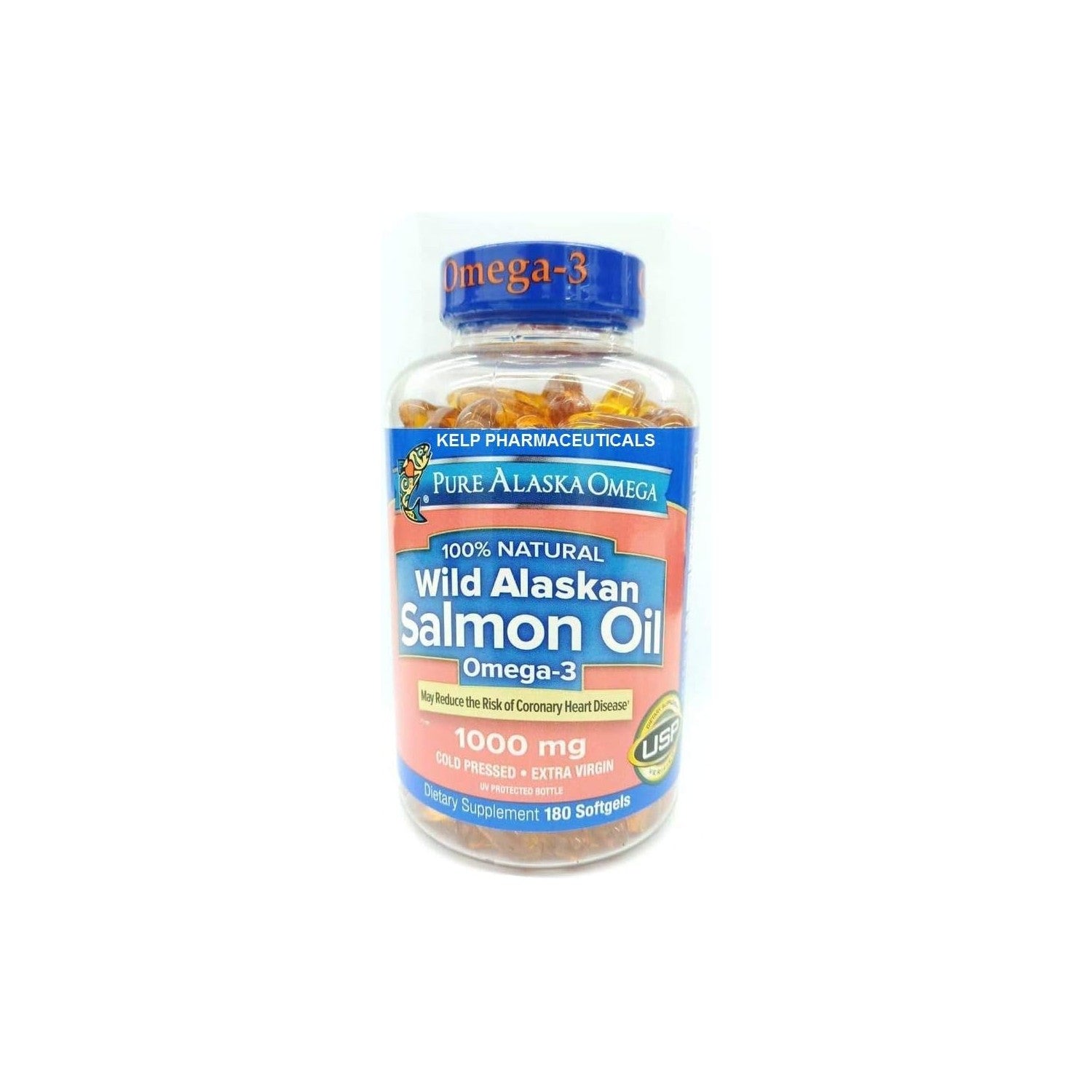 Buy now Pure Alaska Omega-3 Wild Alaskan Salmon Oil 1000mg Softgels 180-Count at indiglob india