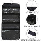 Buy now Foldable Clear Hanging Travel Toiletry Bag Cosmetic Organiser Storage at indiglob india