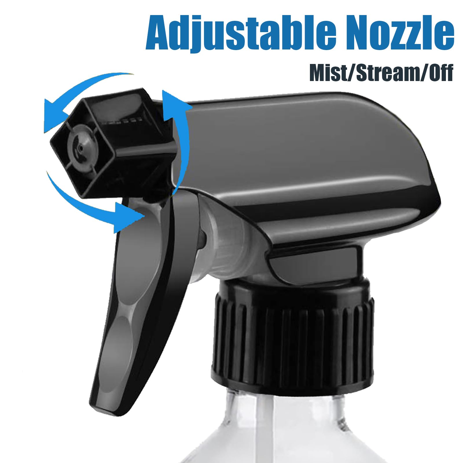 Plastic Spray Bottles for plant - 2Pack/10oz/300ml - Small Spray Bottles | Mist Stream - No Clog No Leak, Easy to Grip with Adjustable Nozzle for Hair, Cooking, Cleaning - BPA Free