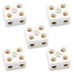 Buy now 2 Way Ceramics Terminal Blocks,25A 380V High Temp Porcelain Ceramic Connectors for Electric Wire Cable 5Pcs by GUBCUB at indiglob india