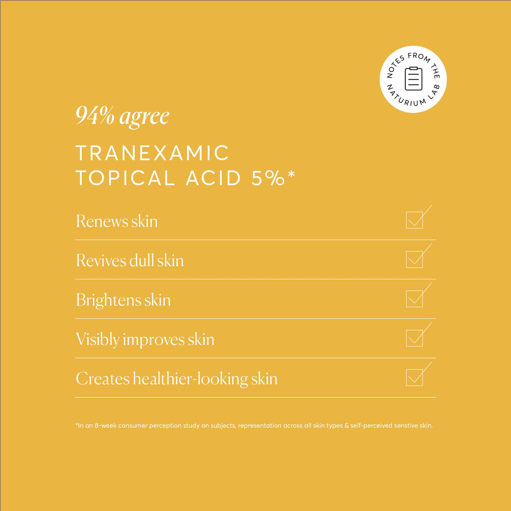 Naturium Tranexamic Topical Acid 5%, Face & Skin Care, 1 fl oz | Serum for Even Tone & Texture, Targets Dark Spots, Boosts Radiance with Kojic Acid, Niacinamide & Licorice Root