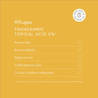Naturium Tranexamic Topical Acid 5%, Face & Skin Care, 1 fl oz | Serum for Even Tone & Texture, Targets Dark Spots, Boosts Radiance with Kojic Acid, Niacinamide & Licorice Root