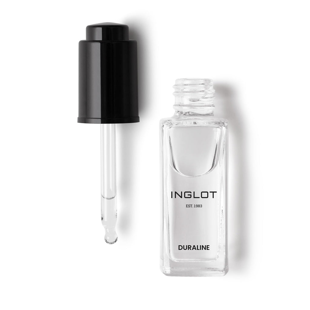 INGLOT Duraline Eyeliner Sealant & Makeup Mixing Liquid Clear 9 ml | Turns any eyeshadow into water-resistant liquid eyeliner; prolongs makeup durability; fragrance- and alcohol-free