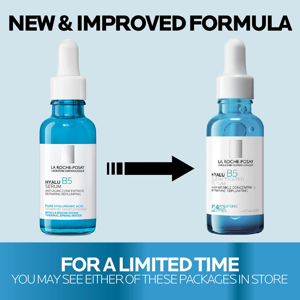 La Roche-Posay Hyalu B5 Pure Hyaluronic Acid Serum for Face, with Vitamin B5, Anti-Aging Serum for Fine Lines and Wrinkles, Plumps and Repairs Dry Skin, Safe on Sensitive Skin