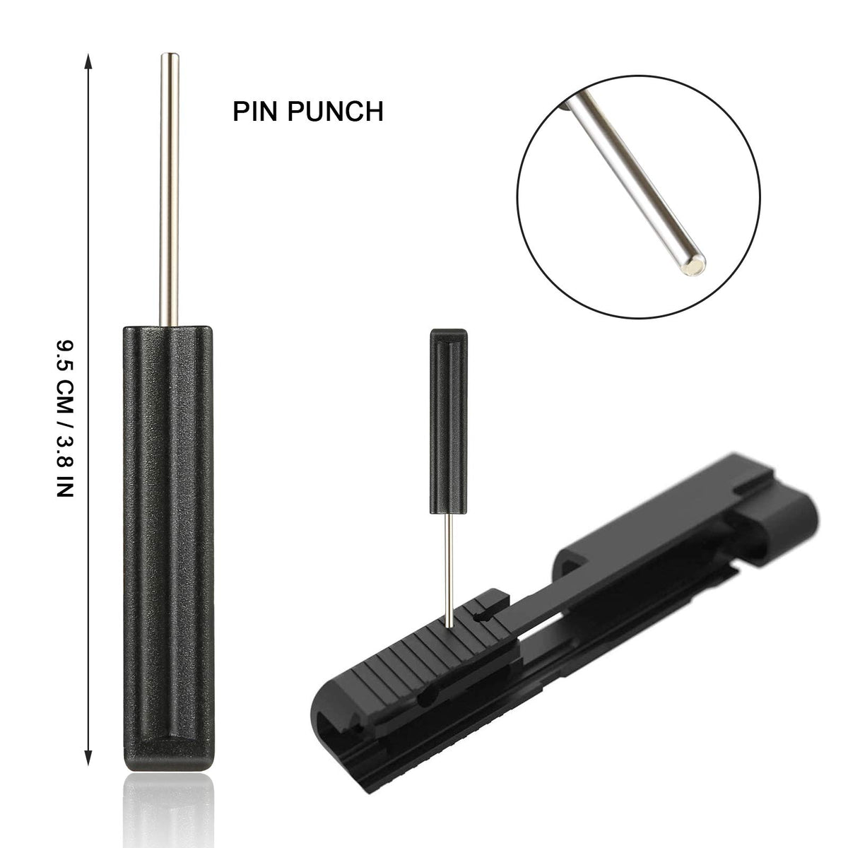 LUSOFAE Tool Kit for Glocks Front Sight Remove,Magazine Disassembly, Pin Punch Tools for G19 19x 17 26 27 43 43x Accessories