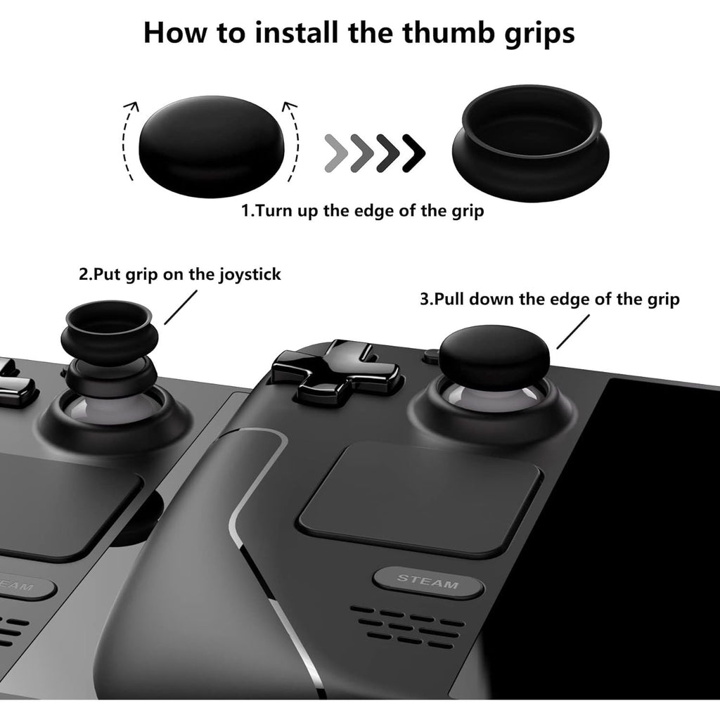 Buy now PlayVital Thumb Grip Caps for Steam Deck LCD, Silicone Thumbsticks Grips Joystick Caps for Steam Deck OLED - Raised Dots & Studded Design at indiglob india