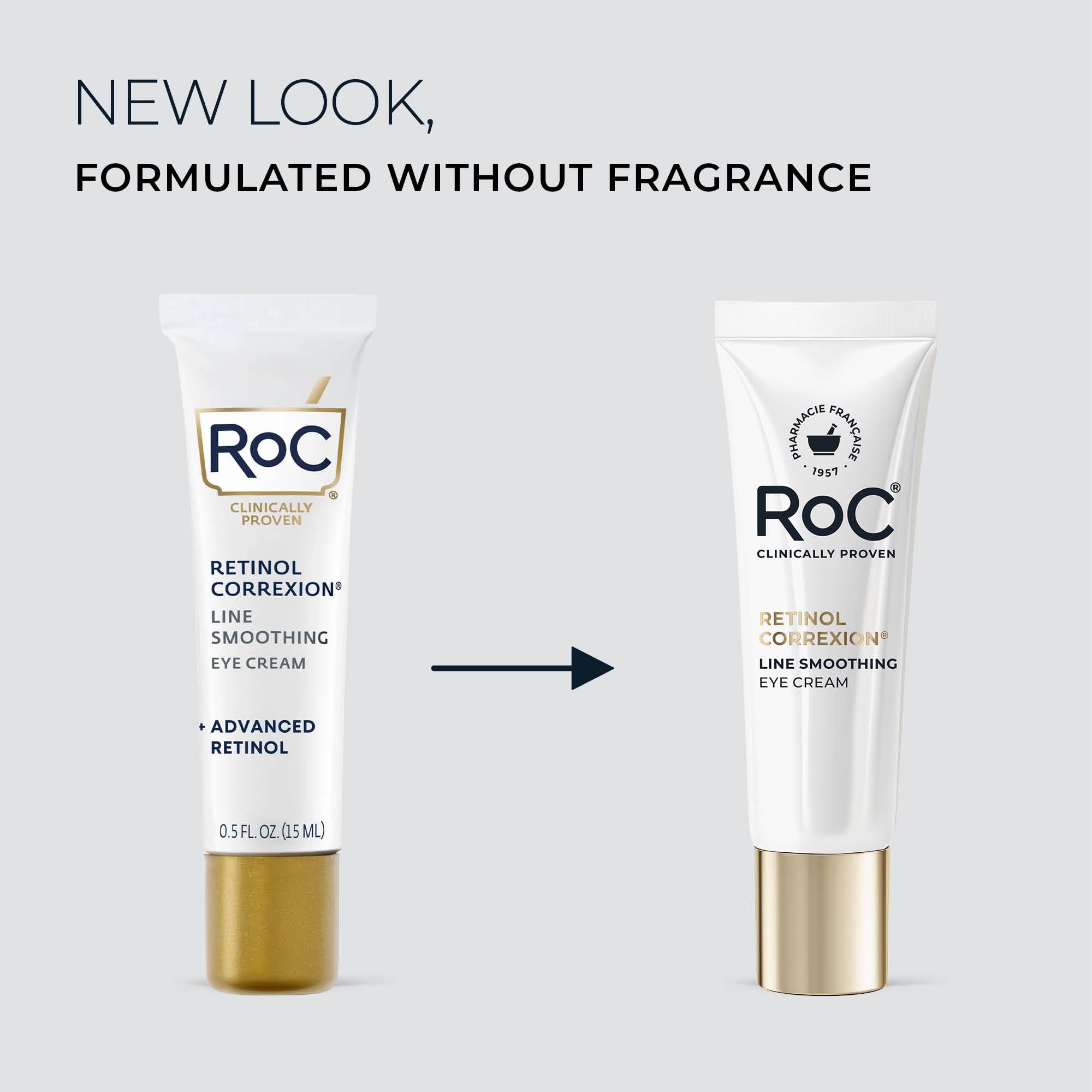 RoC Retinol Correxion Under Eye Cream for Dark Circles & Puffiness, 0.50z | Anti-Aging Retinol Eye Treatment, Clinically Proven, Daily Wrinkle Cream for Women & Men, Absorbs Fast, packaging may vary