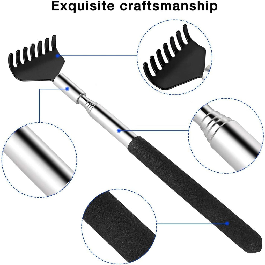 Buy now 2 Pack Portable Extendable Back Scratcher, Stainless Steel Telescoping Back Scratcher with Beautiful Present Packaging at indiglob india