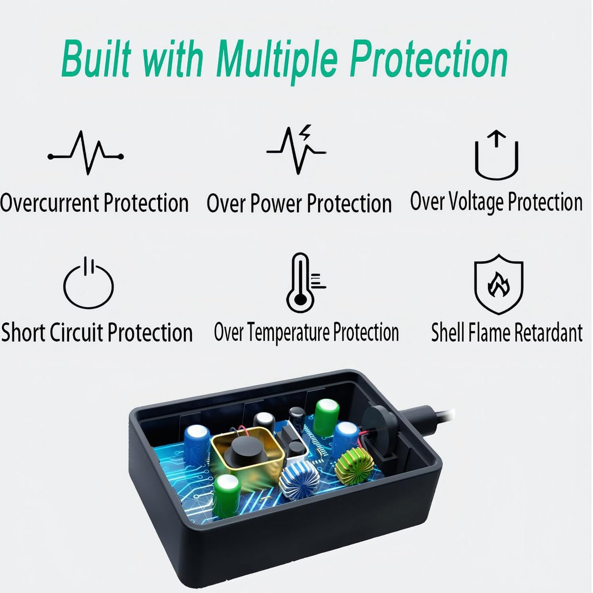 Power Adapter Supply for Yealink Voip Phone T54w T54S T52S T56A T57W T58A T58V T46U T46S T46G T48U T48G T48S T29G MP56 MP58, 5V 2A Replacement for PS5V2000US