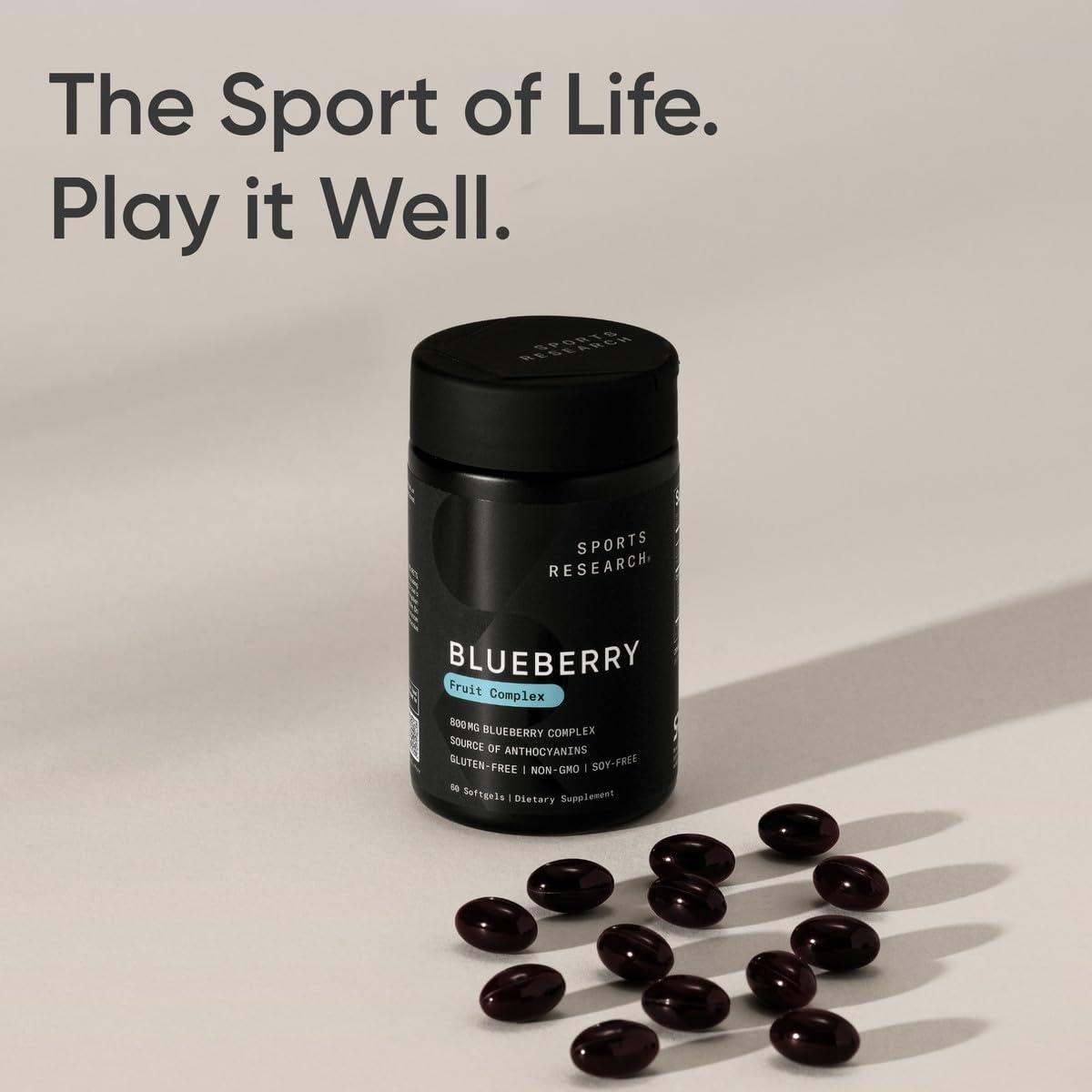 Sports Research® Blueberry Fruit Complex 800mg, 60 Softgels