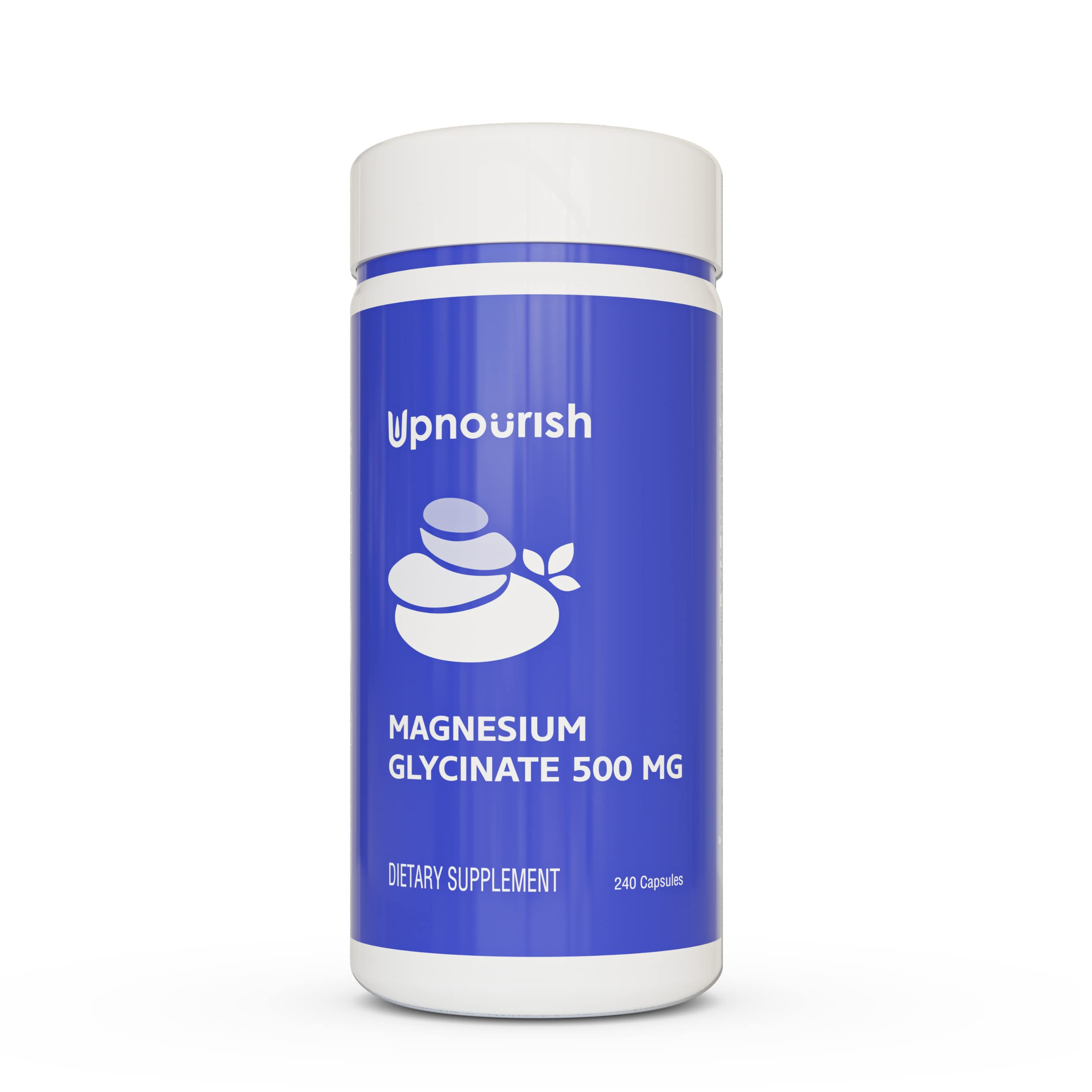 UpNourish Magnesium Glycinate Chelate 500mg Capsules - Highly Absorbable Pure Chelated Magnesium Supplement