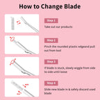 Razor Replacement Blades Compatible with Tweezerman Facial Razor Refills