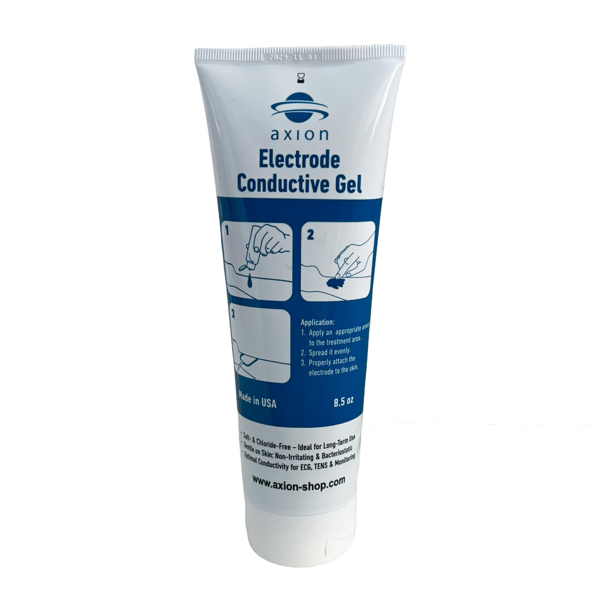 axion Conductive Electrode Gel for TENS Unit Pads 8.5oz | Hypoallergenic, Odorless and Skin-Friendly for All Types of Self-Adhesive Electrodes | Improves the Conductivity of TENS Electrode Pads