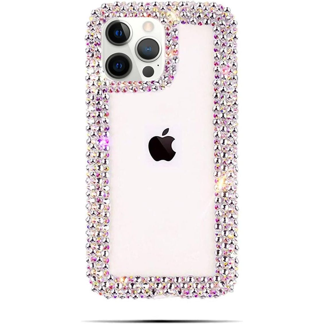 Buy now Bonitec Compatible with iPhone 13 Pro Max Case for Women Girls 3D Glitter Sparkle Bling Case Luxury Shiny Cute Crystal Charms Rhinestone Diamond Bumper Clear Protective Cases Cover Clear Default at indiglob india