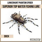 Buy now LUNKERHUNT Phantom Spider Lure for Bass Fishing (2.5 Inch) | Topwater Spider Fishing Lure with Natural Walking Action | Soft Hollow Body Weedless Hooks for Trout and Pike at indiglob india