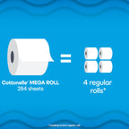 Cottonelle Ultra Clean Toilet Paper, 18 Mega Rolls = 72 Regular Rolls, Packaging May Vary