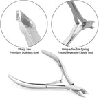 Buy now YINYIN Professional Stainless Steel Nippers, Cutter Clippers, Cuticle Remover, Trimmer with Pusher, Pedicure Manicure Tools for Fingernails and Toenails, Sliver at indiglob india