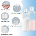 Ninsula 8Pcs Travel Bottles Set, TSA Approved Travel Size Toiletries, Reusable Leak Proof Cosmetic Containers for Shampoo, Conditioner, Cream -Women Men Travel Essentials
