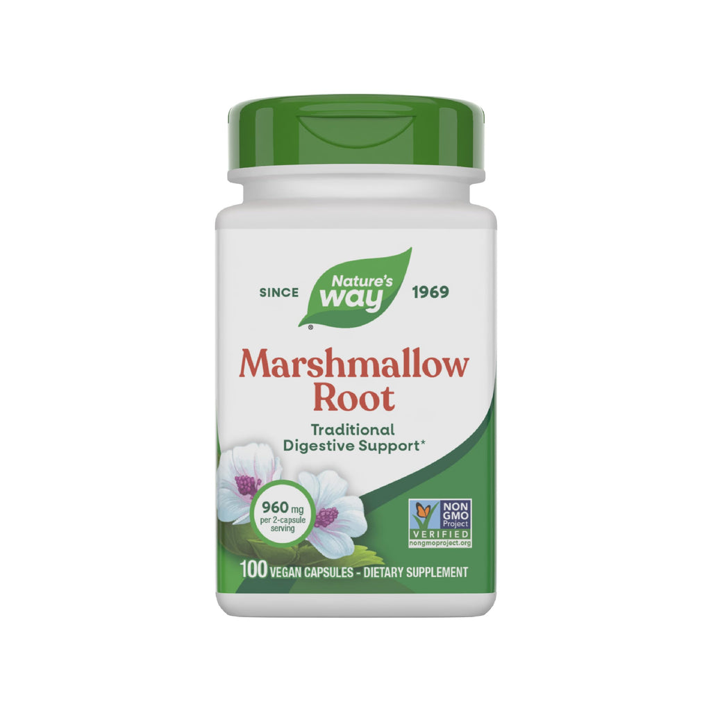 Nature's Way Premium Herbal Marshmallow Root, 960 mg per Serving, 100 VCaps