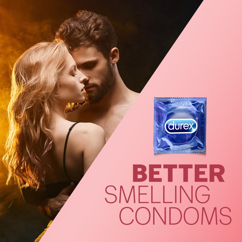 Durex Extra Thin Wild Strawberry Flavoured Condoms for Men - 10s