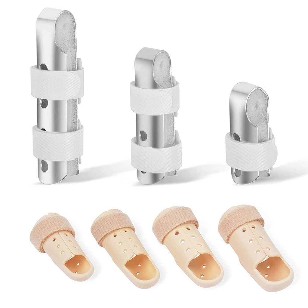 Sopito Finger Splint, 7 Pack Finger Brace for Knuckle Immobilization