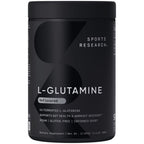 Sports Research® L-Glutamine Powder 5g, Unflavored (10.58oz) | Fermented L-Glutamine | Workout Recovery & Gut Health Support | Informed Sport, Vegan, Gluten-Free - 60 Servings